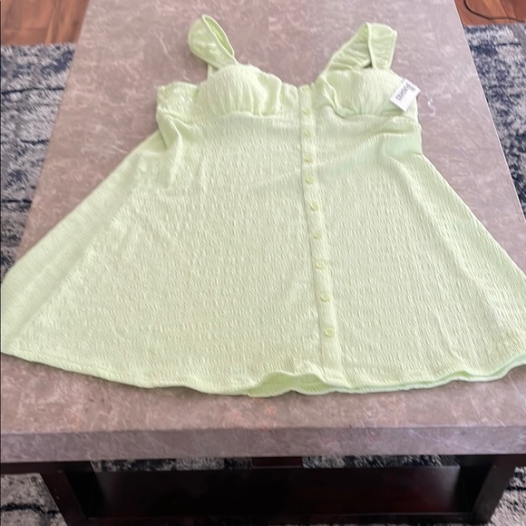 No Boundaries Light Green Halter dress - Picture 3 of 3